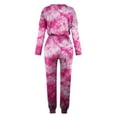 thumbnail image 5 of Scyoekwg Womens 2 Piece Sweatsuit Sets Fall Outfits Long Sleeve Sweatshirt Drawstring Sweatpant Matching Outfits Fashion Two Piece Set Tie Dyed Casual Lounge Set (Hot Pink,XXXXXL), 5 of 5