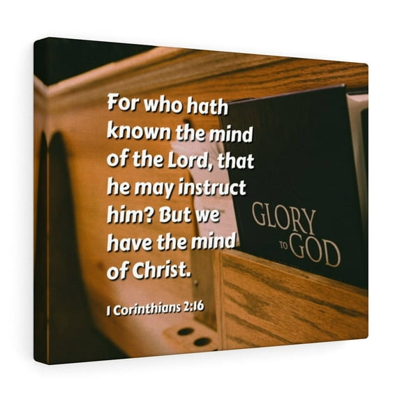 Scripture Walls Mind Of Christ 1 Corinthians 2:16 Bible Verse Canvas Christian Wall Art Ready to Hang Unframed