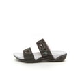 thumbnail image 3 of JBU SPORT Womens Gray Floral Perforated Non-Slip Padded Wildflower Round Toe Wedge Slide Sandals Shoes 10 M, 3 of 4