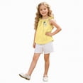 thumbnail image 3 of kpoplk Toddler Girl Clothes Summer Baby Girl Cute Sleeveless Tank Tops with Bow and Ruffled Shorts 2Pcs Outfits Set Size 3-4 Years,Yellow, 3 of 7