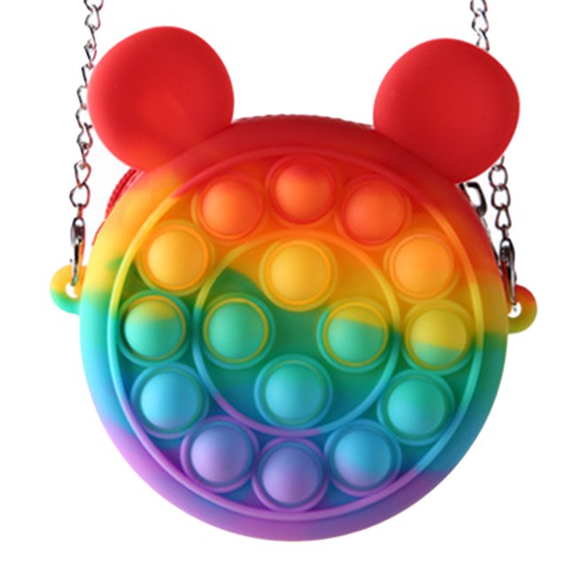 Juguete Sensorial Con Diseño De Animales, Bolsa De Hombro Con Burbujas De Silicona, Juguetes Para Aliviar El Estrés, Regalos Para Niños Y Adultos Serendint AP007041-04