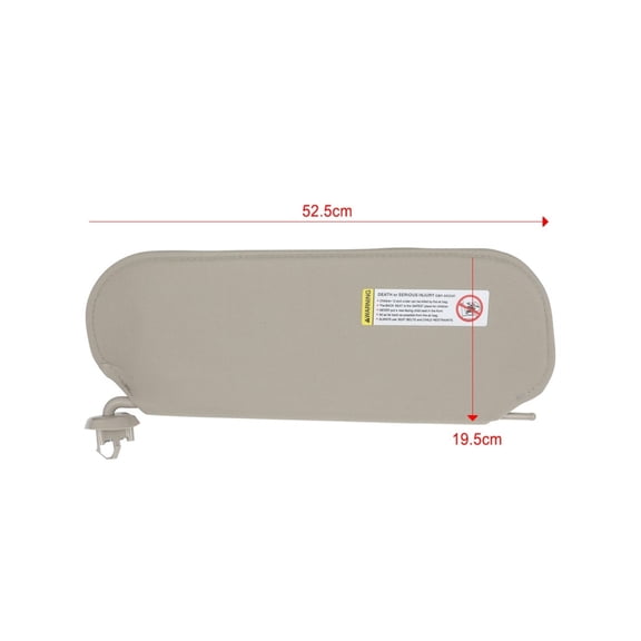 SCITOO Left Driver Side Sun Visor Assembly Without Sunroof fit for 2003 2004 2005 2006 2007 2008 2009 2010 2011 2012 2013 2014 2015 2016 2017 2018 2019 for Chevrolet GMC Beige Car Sun Visor