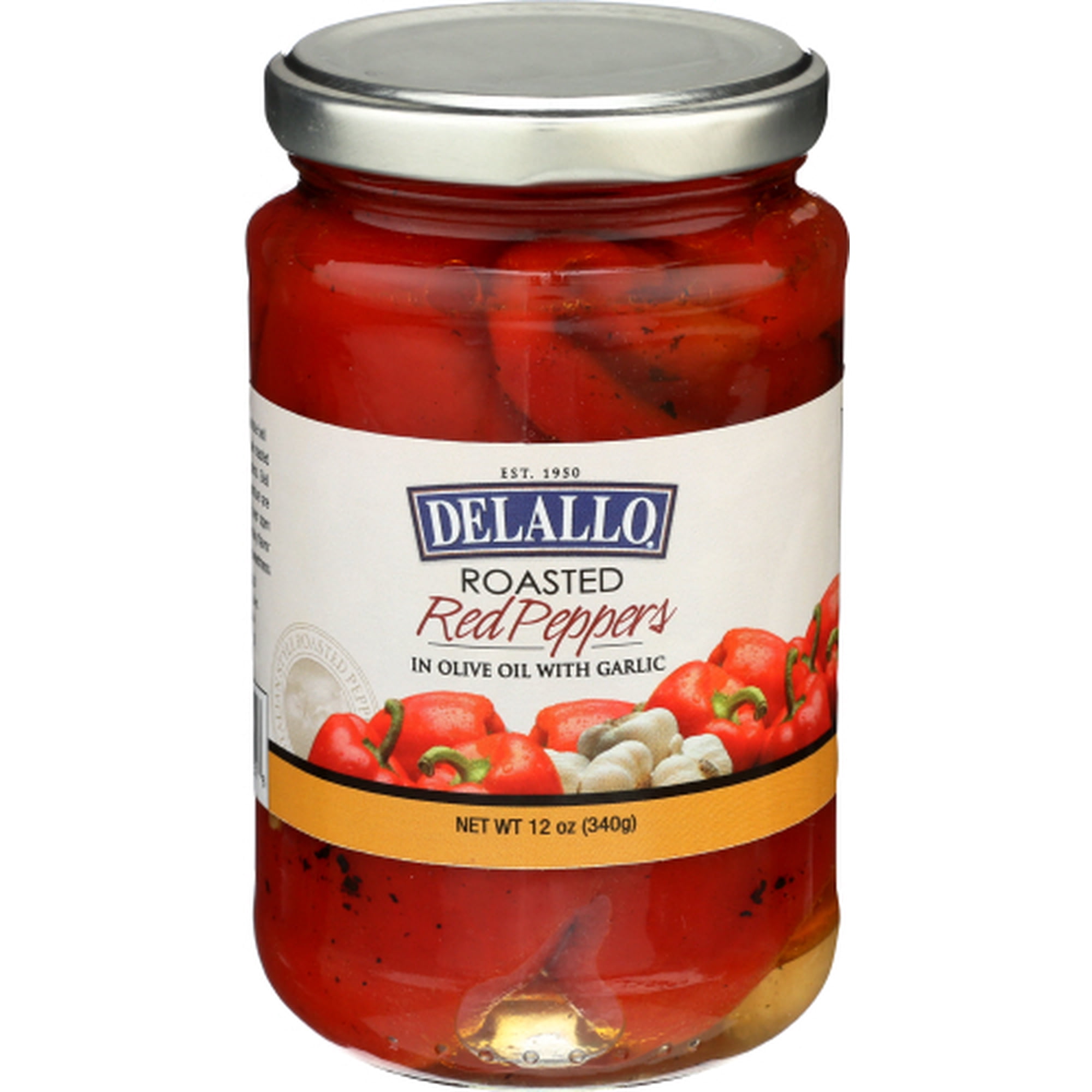 ( Pack of 12 ) Delallo Red Roasted Garlic Pepper 12 oz