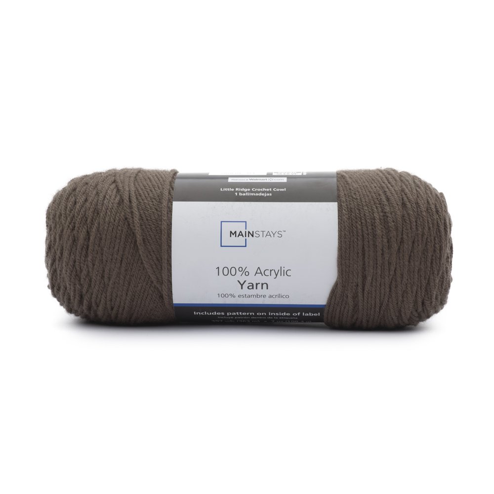 Mainstays 100 Acrylic Yarn 7 oz, Medium, Brown