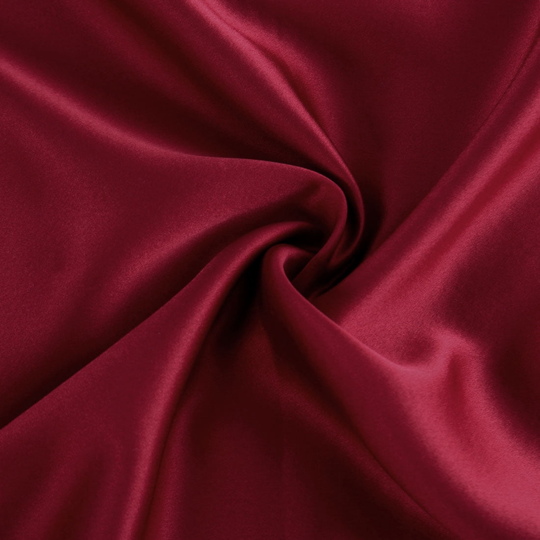 Unique Bargains Pillow Covers 100% Mulberry Silk Pillowcase Set of 2 Burgundy Travel