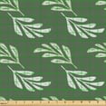 thumbnail image 2 of Ambesonne Vintage Fabric by the Yard Upholstery, Pastel Branches Leaves Art, 1 Yard, Laurel Green White Grey, 2 of 5