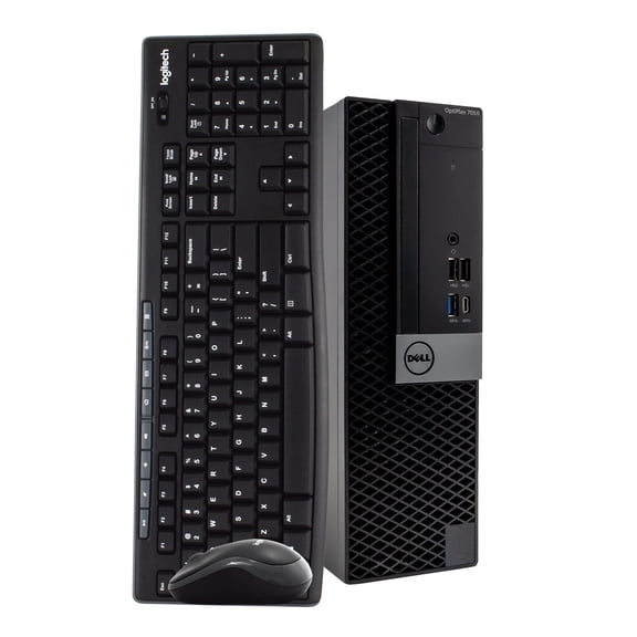 Restored DELL Optiplex 7050 Desktop Computer PC, Intel QuadCore i5, 500GB SSD, 16GB DDR4 RAM, Windows 10 Pro, DVD, WIFI, Wireless Keyboard and Mouse (Refurbished)