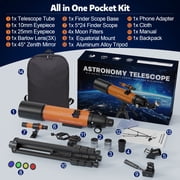 BEBANG Telescope for Adults High Powered, 90mm Aperture 500mm, AZ Mount FMC, Refractor Astronomy Telescopes for Planets Stars