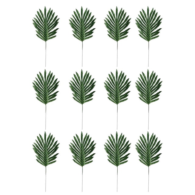 Bearachild 12 Uds. Plantas de palma verdes artificiales, hojas de palma de imitación, helechos de imitación, decoraciones para interiores y Decoración del hogar Bearachild HA015925-00