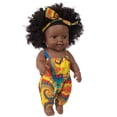 thumbnail image 6 of Xqxayjr under $5 BlackBabyDoll, BlackBabyDoll with Lace Skirt, 12 Inch Vinyl RebornBabyToy, African American Curly Hair Doll forGirls, BeautifulBabyDoll, 6 of 6