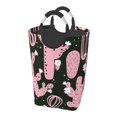 thumbnail image 1 of DouZhe 50L Rectangular Laundry Basket, Pink Ucculent Plant Cactus Prints Waterproof Foldable Laundry Hamper with Aluminum Handles, 1 of 6