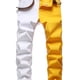 thumbnail image 1 of Jeans ajustados de corte recto para hombre Jeans de mezclilla elásticos lavados informales Los más vendidos, 1 of 4