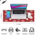 thumbnail image 5 of Long Mouse Pads for Desk,Red Christmas Tree and Snowflake Pattern Desk Mats on Top Of Desks, Desk Mouse Pad Extra Large with 3mm Non-Slip Base and Stitched Edge for Gaming,Office,Work,Home 31.5x11.8in, 5 of 5