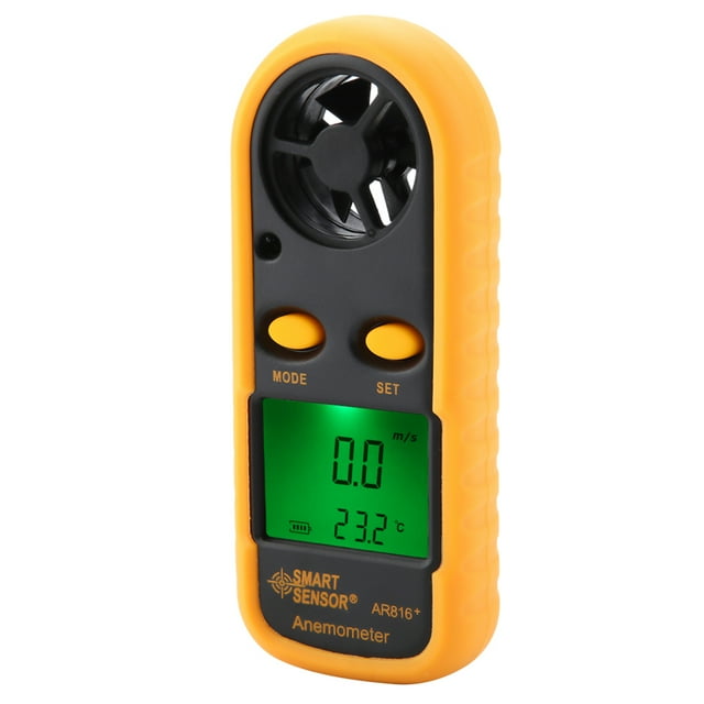 Anemómetro digital LCD, SENSOR INTELIGENTE AR816+ Anemómetro digital Un anemómetro muy recomendado Jadeshay A