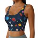 thumbnail image 2 of Balery Space Cartoon Sujetadores deportivos con espalda cruzada para mujer, acolchados, sin costuras, de alto impacto, ideales para yoga, gimnasio, entrenamiento y fitness.-, 2 of 8