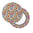 thumbnail image 2 of Easygdp colorful Skull sunflower Print Easy To Install Bar Stool Covers&Stool Covers Round&Elastic Stool Cover, Barstool Covers,Washable&Bottom With Elastic Edge-13 inch, 2 of 7