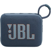 Restored JBL Go 4 Ultra-Portable Waterproof Bluetooth Speaker, Blue