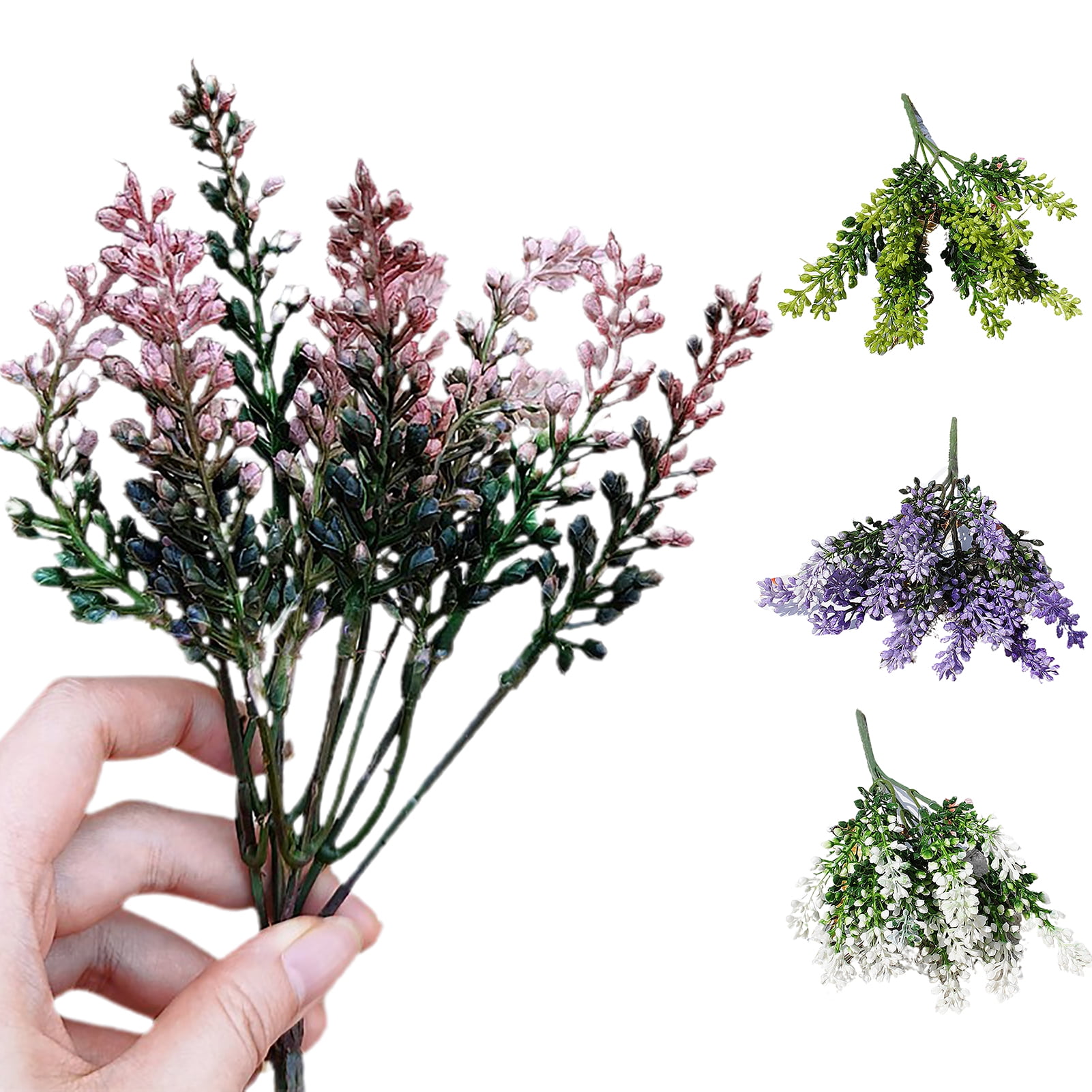 Artificial Pteris Plastic Flower Lifelike Faux Plants for Crafting or