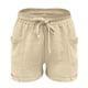 thumbnail image 4 of MKLEKYY Pantalones Cortos De Playa Para Mujer, Pantalones Casuales De Pierna Recta Para Mujer, Pantalones Cortos Deportivos Holgados De Cintura Alta, Pantalones Casuales De Moda, 4 of 4