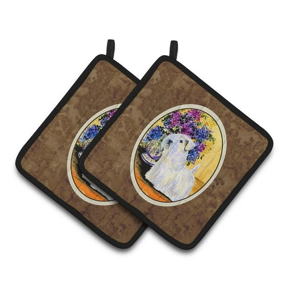 Carolines Treasures SS8307PTHD Sealyham Terrier Pair of Pot Holders 7.5HX7.5W multicolor