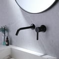 thumbnail image 3 of Single Handle Wall Mounted Bathroom Sink Faucet, Brass Basin Faucet in Matte Black, 3 of 5