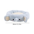 thumbnail image 3 of Small Dog Cat Bed Warm Cozy Plush Mat Removable Washable, 15.75x15.75x3.94 in, Blue, 3 of 7