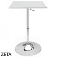 thumbnail image 1 of Zeta Contemporary Adjustable Bar Table - Vanilla White, 1 of 2