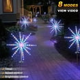 thumbnail image 4 of Solar Firework Meteor Light, Outdoor 8 Mode Solar Garden Starburst Lights with Remote, 112 LED Decorative Landscape Path Lights for Patio Yard Decor (Multicolor) 1 PCS, 4 of 7