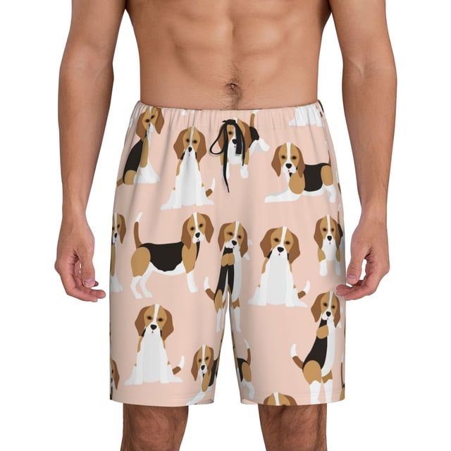 KLL Beagle Dog On Brown Print Bikini Set for Women,String Two Piece Halter Top Triangle Bikini Set with Tie Side Bottom Sexy Swimsuit Bathing Suits-Medium