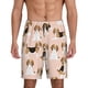 thumbnail image 1 of Balery Beagle Dog On Brown Pantalones cortos de pijama de punto de algodón para hombre con cinturilla y bolsillos-3X-Large, 1 of 6