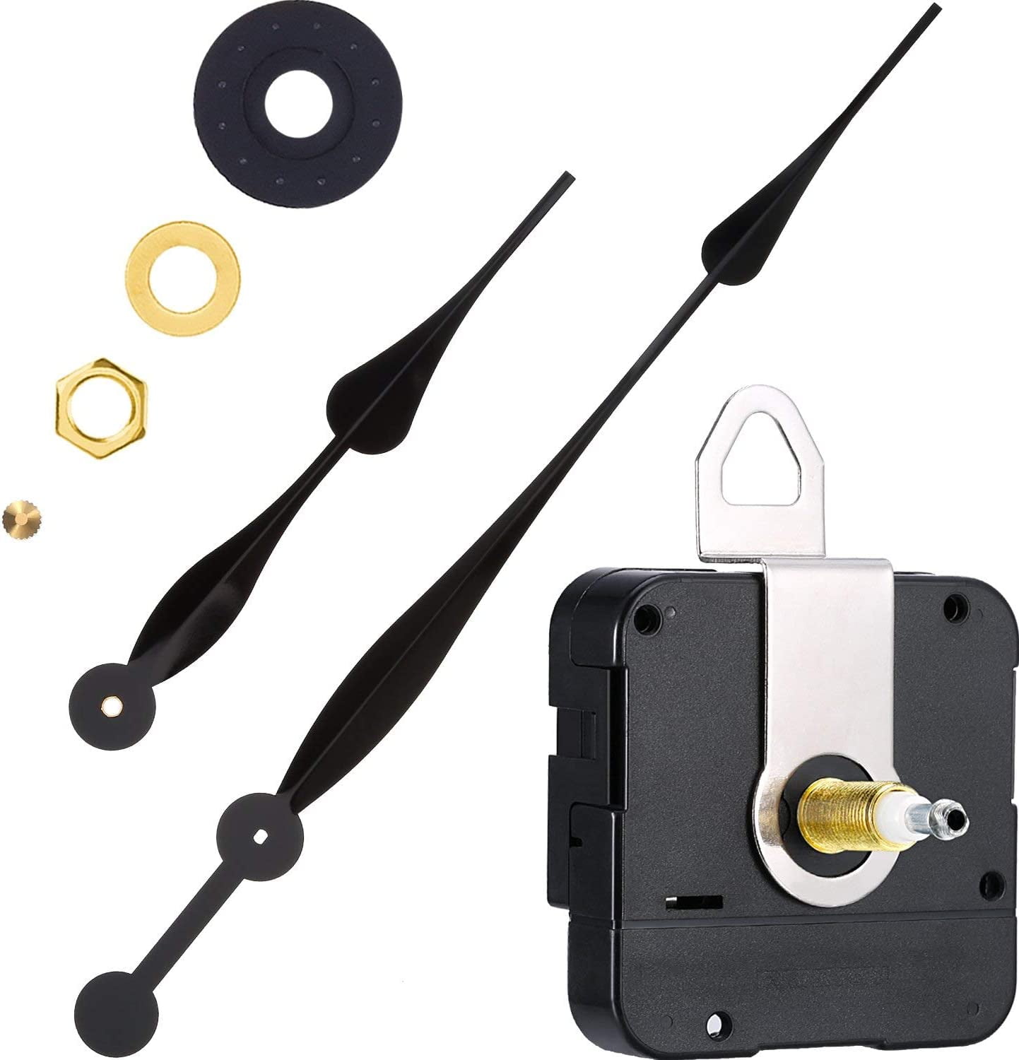 High Torque Long Shaft Clock Movement Mechanism with 12 Inch Long Spade Hands Walmart