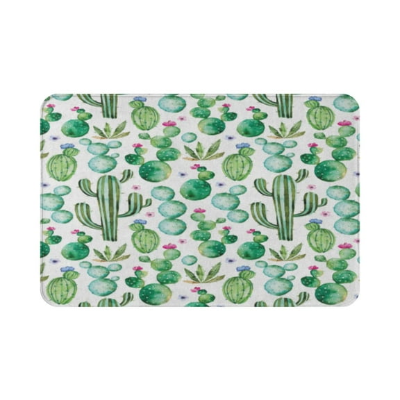 Cactus Bath Mats for BathroomWashable Non-Slip Cover Floor Rug Carpets Floor Mat Bathroom Decorations 16"x24"
