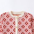 thumbnail image 3 of GYRATEDREAM Infant Baby Boy Girl Button Sweater Cardigan Jacquard Cable-Knit Spring Coat Long Sleeve Crewneck Cardigan for 2-3Y Pink, 3 of 8