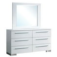 thumbnail image 3 of Bowery Hill Contemporary Wood 6-Drawer Dresser in Glossy White, 3 of 4