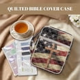 thumbnail image 3 of Yuyamidu American Flag Bible Cover Case for Women Cross Bags Bible Study Supplies Accessories Pink Christian Gifts for Women Men, 4th of July, 3 of 8