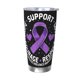 thumbnail image 1 of Vaso de acero inoxidable de 20 oz para café, taza térmica portátil con tapas para el mes de concientización sobre la violencia doméstica, 1 of 7