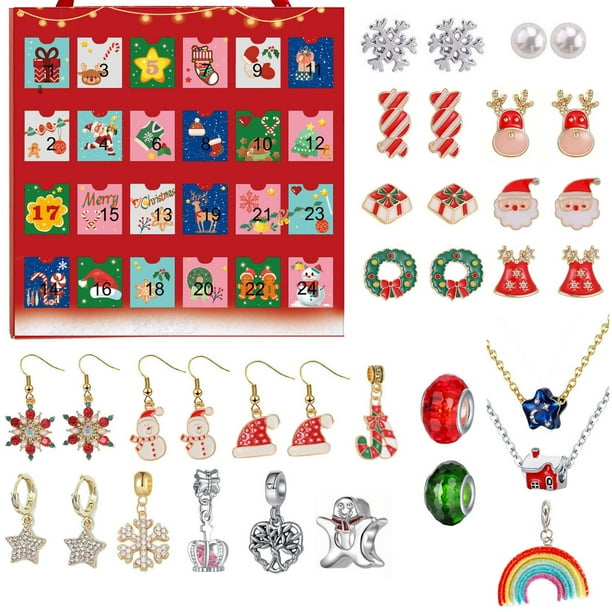 charm-necklace-making-kit-2022-christmas-advent-calendar-necklaces-24-days-christmas-countdown-calendar-fashion-jewelry-kit-with-2-necklaces-10-charms-4-pairs-of-ear-hooks-8-pairs-of-ear-studs-walmart-com