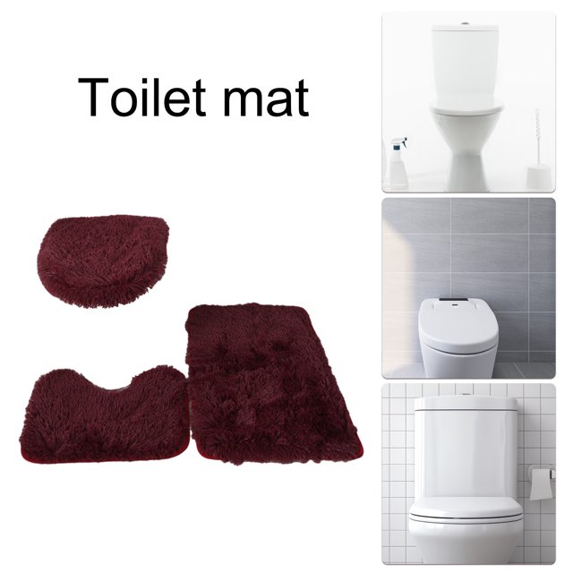 YAOMOBB High Quality Toilet Mat Non Slip Bathroom Rug Set Super Soft U shaped Foot Pad Absorbent Floor Mat Home Decoration