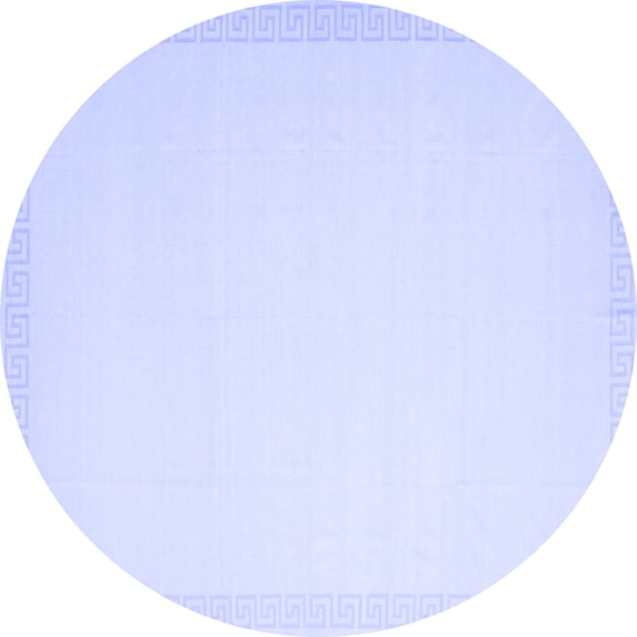 Ahgly Company Indoor Round Solid Blue Modern Area Rugs, 7' Round