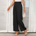 thumbnail image 7 of Kaemgyyd Women's Work Pants Elegant Pleated Business High Waisted Dress Pants Fashion Wide Leg Trouser with Belt, 7 of 7