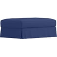 thumbnail image 2 of Cotton Hovas Ottoman Cover Replacement, Custom Made for IKEA Hovas Footstool Slipcover. Covers Only (Blue), 2 of 3