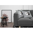 thumbnail image 3 of Ambesonne Cat Throw Pillow Cover 2 Pack, Couple Fishbone, 24", Black White Grey, 3 of 5