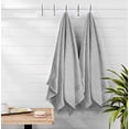 thumbnail image 5 of MALLONI HOME 100% Premium Cotton 2 Pack Oversized Bath Towel Set 28x55 inches, Large Bath Towels, Ultra Absorbant Compact Quickdry & Lightweight Towel, Ideal for Gym Travel Camp Pool - Light Grey, 5 of 7