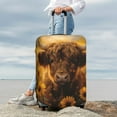 thumbnail image 5 of Cauagu Cute Cow Sunflower Field Print Travel Luggage Cover,Travel Dust-proof Suitcase Cover Softside Suitcase Protector for 18-32inch,Not Included Suitcase, 5 of 8