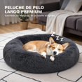 thumbnail image 2 of Spring Blossoms Cama Redonda de Piel Sintética Suave para Perros y Gatos de Tamaño Pequeño y Mediano con Cubierta Extraíble (Gris Oscuro, 50cm), 2 of 7