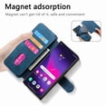 thumbnail image 4 of Wallet Case for Samsung Galaxy S25 Ultra Cash Credit Pocket Card Slots Holder Folio Flip Shockproof Anti-fall Full Coverage Detachable Magnetic Cover [Compatible with Magsafe] Kickstand,Blue, 4 of 9
