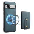 thumbnail image 6 of for Google Pixel 7a Back Case, PU Leather Detachable Card Slot Magnetic Closure Shockproof Kickstand Slim Fit Support Magnetic Car Mount Phone Cover for Google Pixel 7a, Blue, 6 of 11
