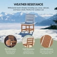 thumbnail image 3 of WestinTrends Ashore 6-Piece Outdoor HDPE Rectangular Patio Dining Table Set with Bench, Teak, 3 of 12