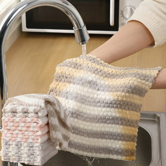 ZROBM 8PCS Dish rags, Dishrag for Washing Dishes, Dish Rags and Dishcloths, Dish Rags for Washing Dishes, Rags and Towels, Rags for Cleaning, polyester