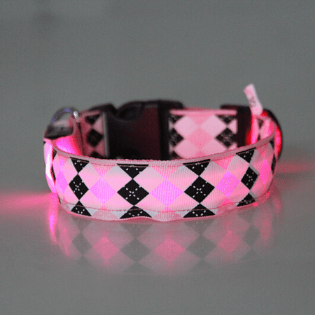 UPC: 0196852181797 | Petsonik Rechargeable LED Dog Collar  Plaid Design